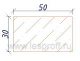 Брусок строганный 30х50х3,0 м