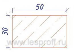 Брусок строганный 30х50х2,0 м