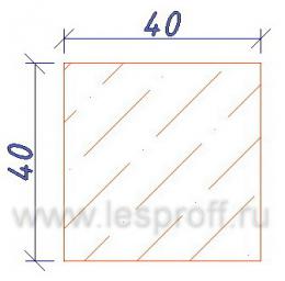 Брусок строганный 40х40х2,0 м