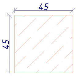 Брусок строганный 45х45х2,0 м