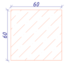 Брусок строганный сращенный 60х60х3,0 м