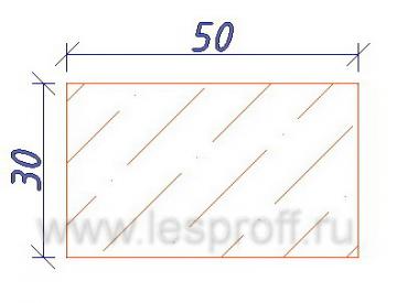 Брусок строганный 30х50х2,0 м