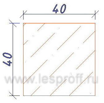 Брусок строганный 40х40х3,0 м