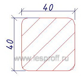 Брусок мебельный сращенный Экстра 40х40х2,2 м