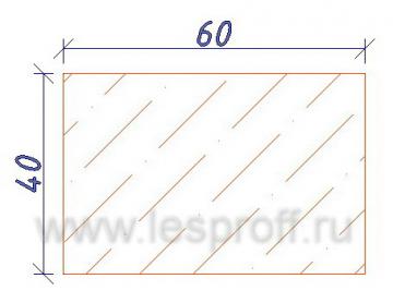 Брусок строганный 40х60х2,5м