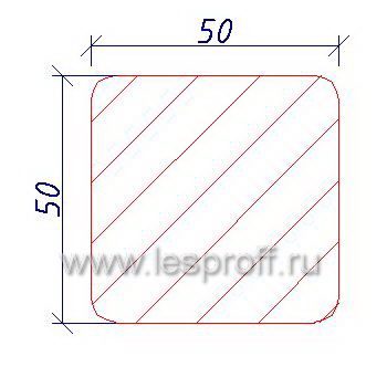 Брусок мебельный сращенный Экстра 50х50х3,0 м