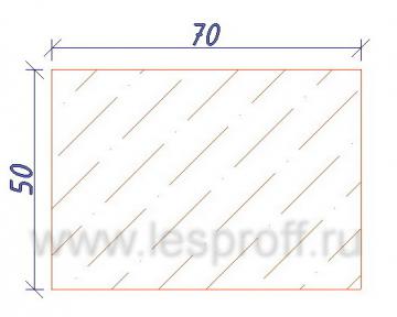 Брусок строганный 50х70х2,5м